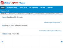 Tablet Screenshot of mobilecontractphones.co.uk